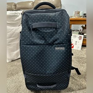 Burton Luggage Wheelie Double Deck Navy Swiss Dots